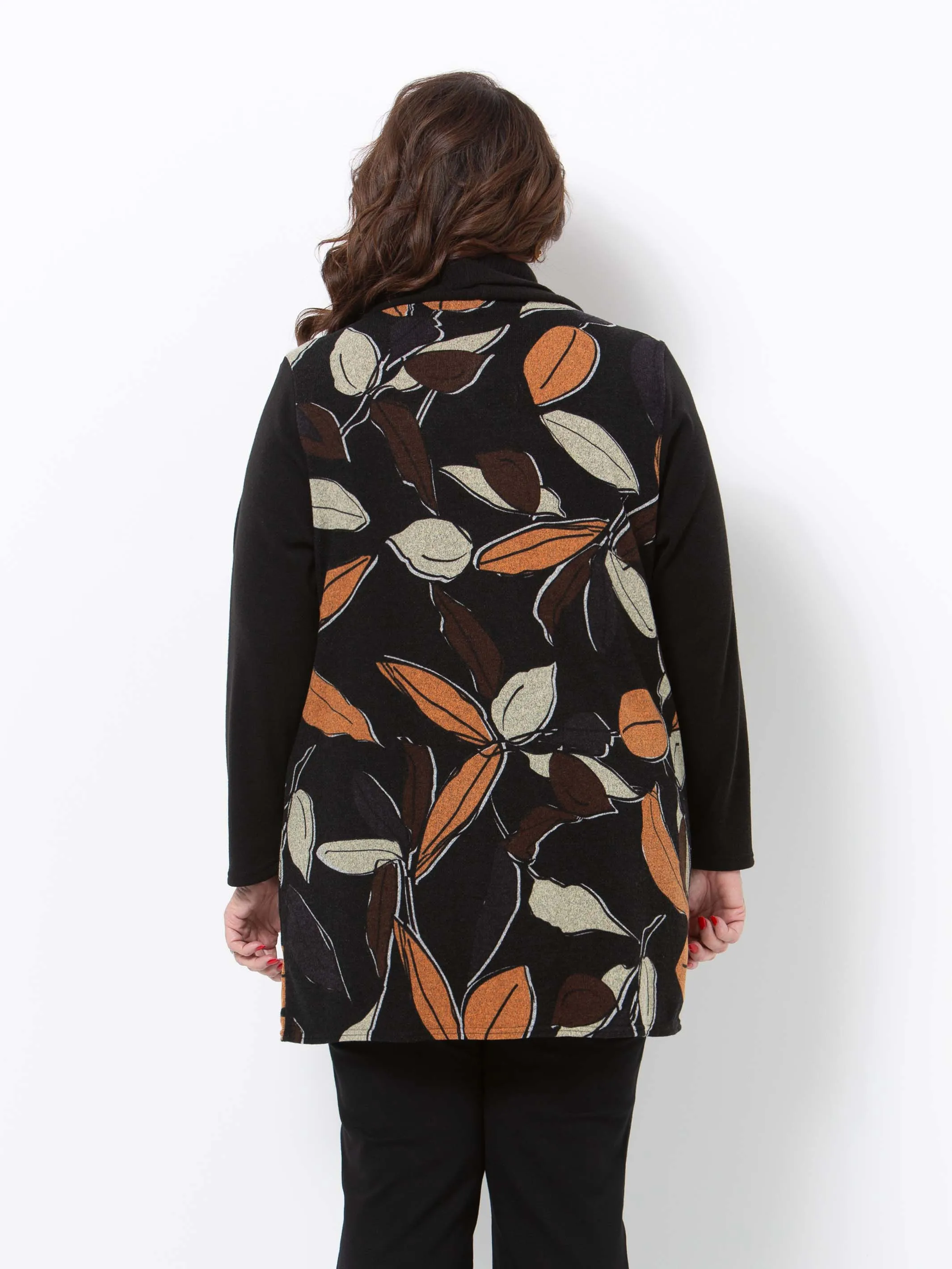 Rustic Leaves Cowl Top
