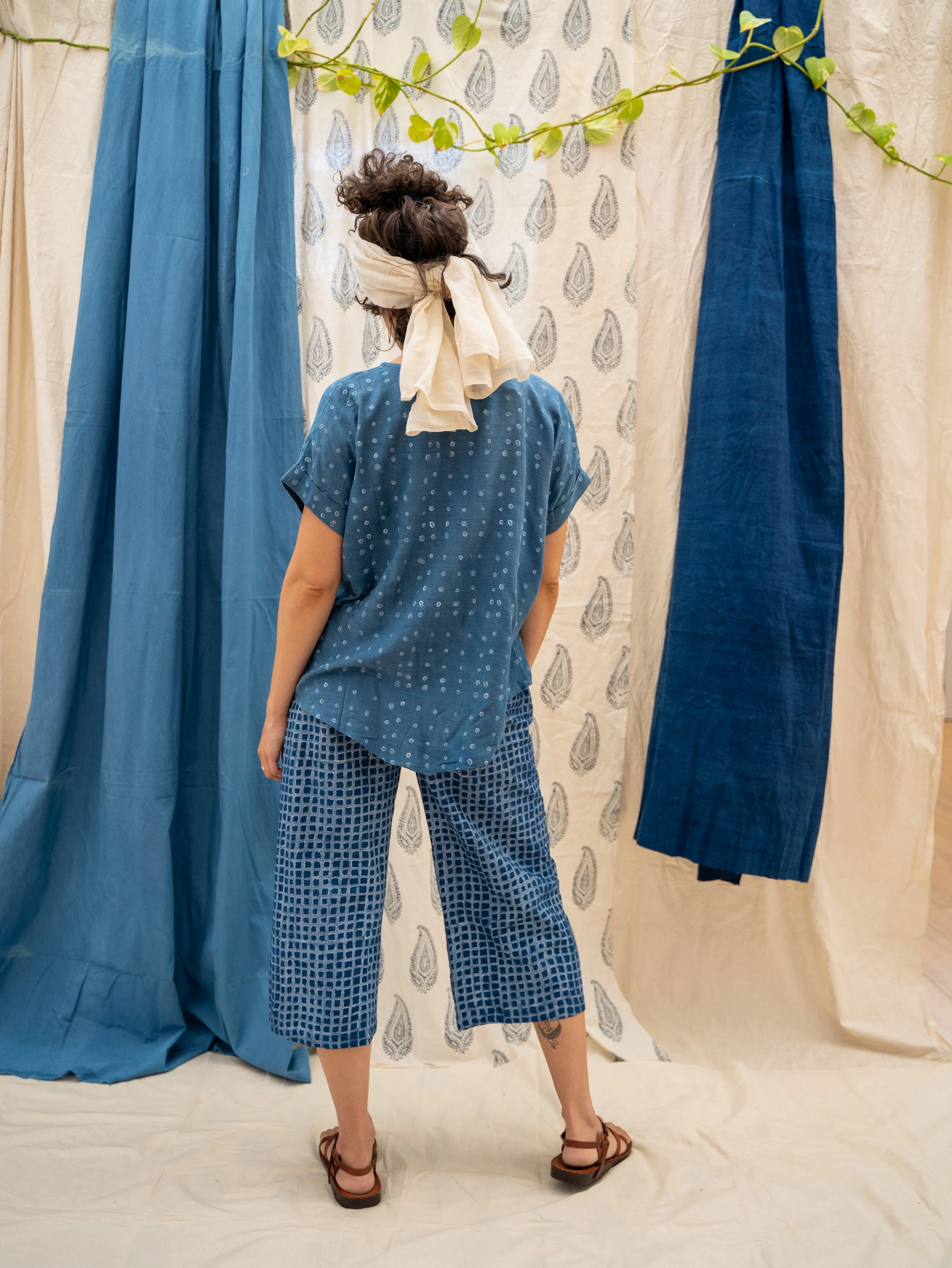 Short Sleeve Top - Polka Dot Print