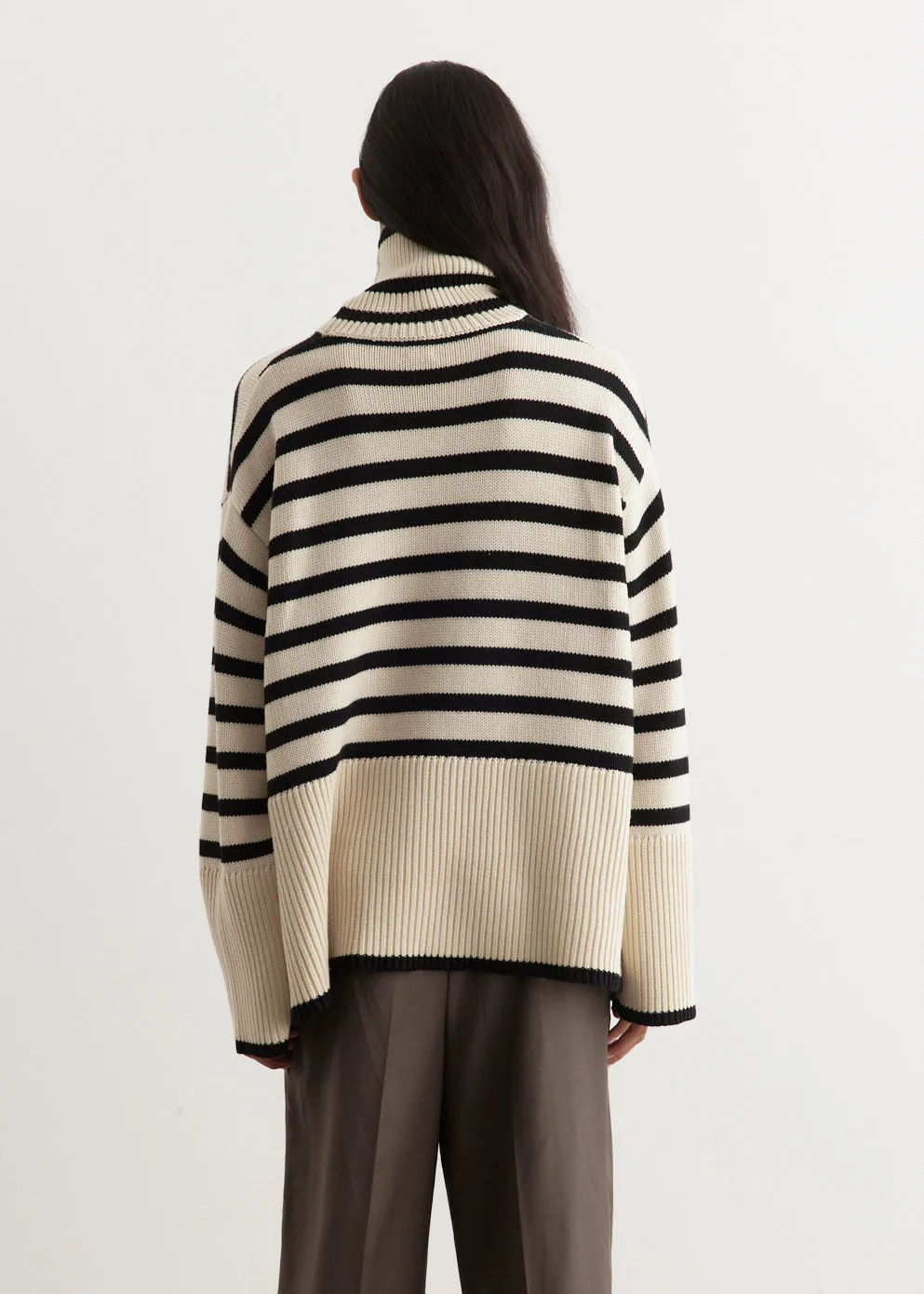 Signature Stripe Turtleneck Sweater