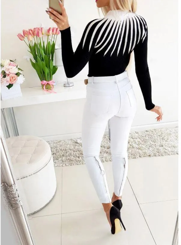 Slim Fit Women Knitted Turtleneck Sweaters
