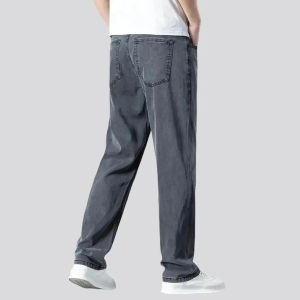 Soft-fabric men's straight jeans
