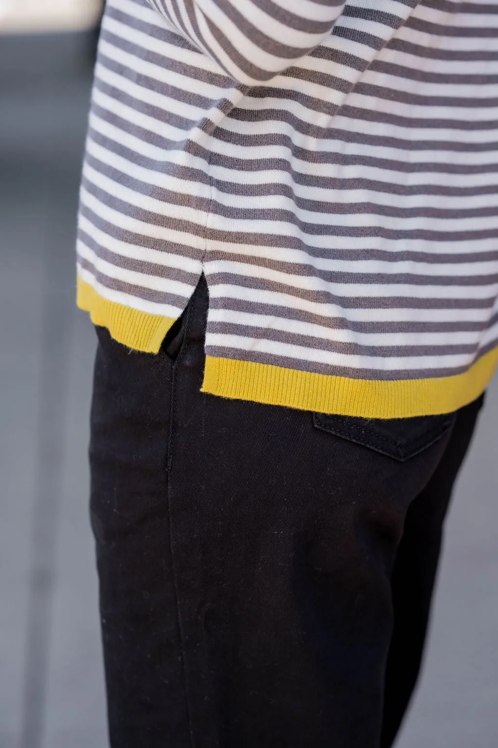 Striped Color Pop Sweater Tee