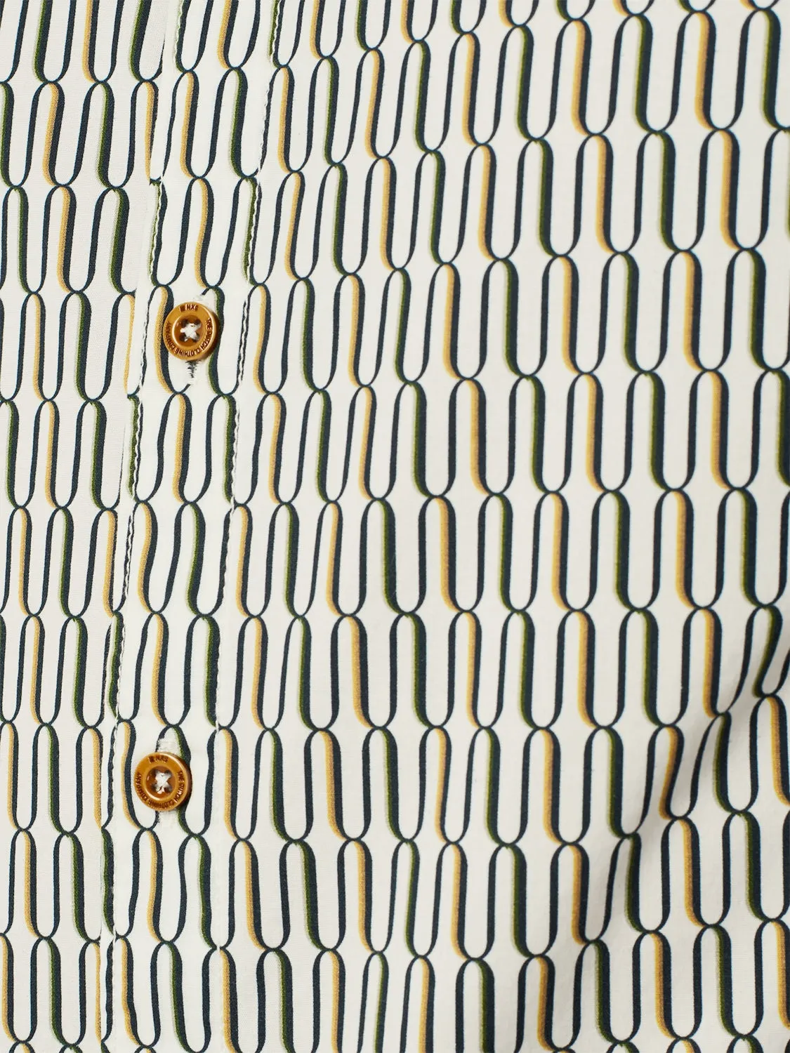 Stylish Winter Shirt with Dynamic All-Over Pattern | White