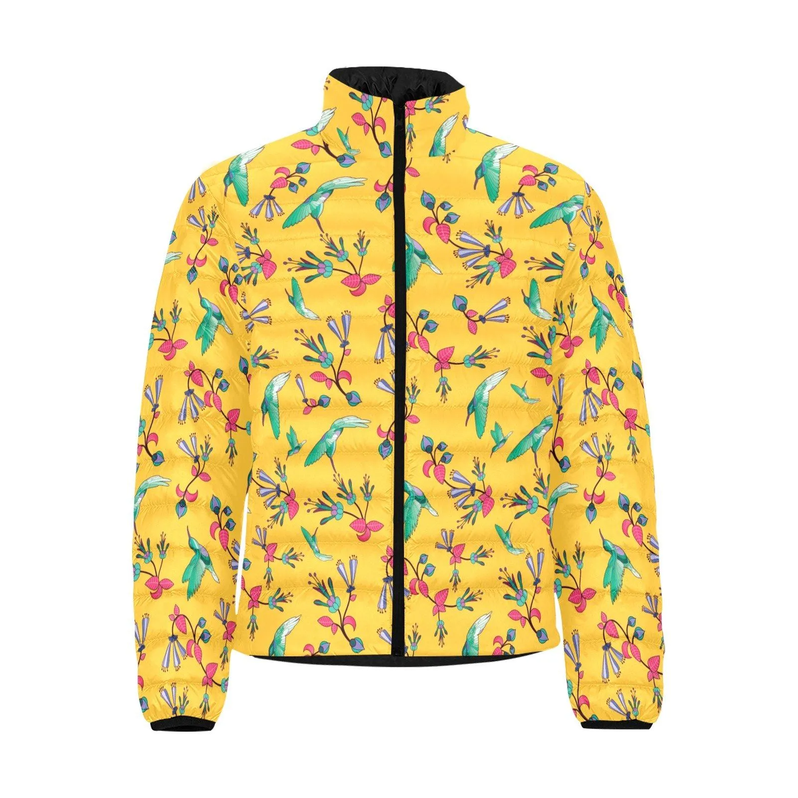 Swift Pastel Yellow Men's Stand Collar Padded Jacket