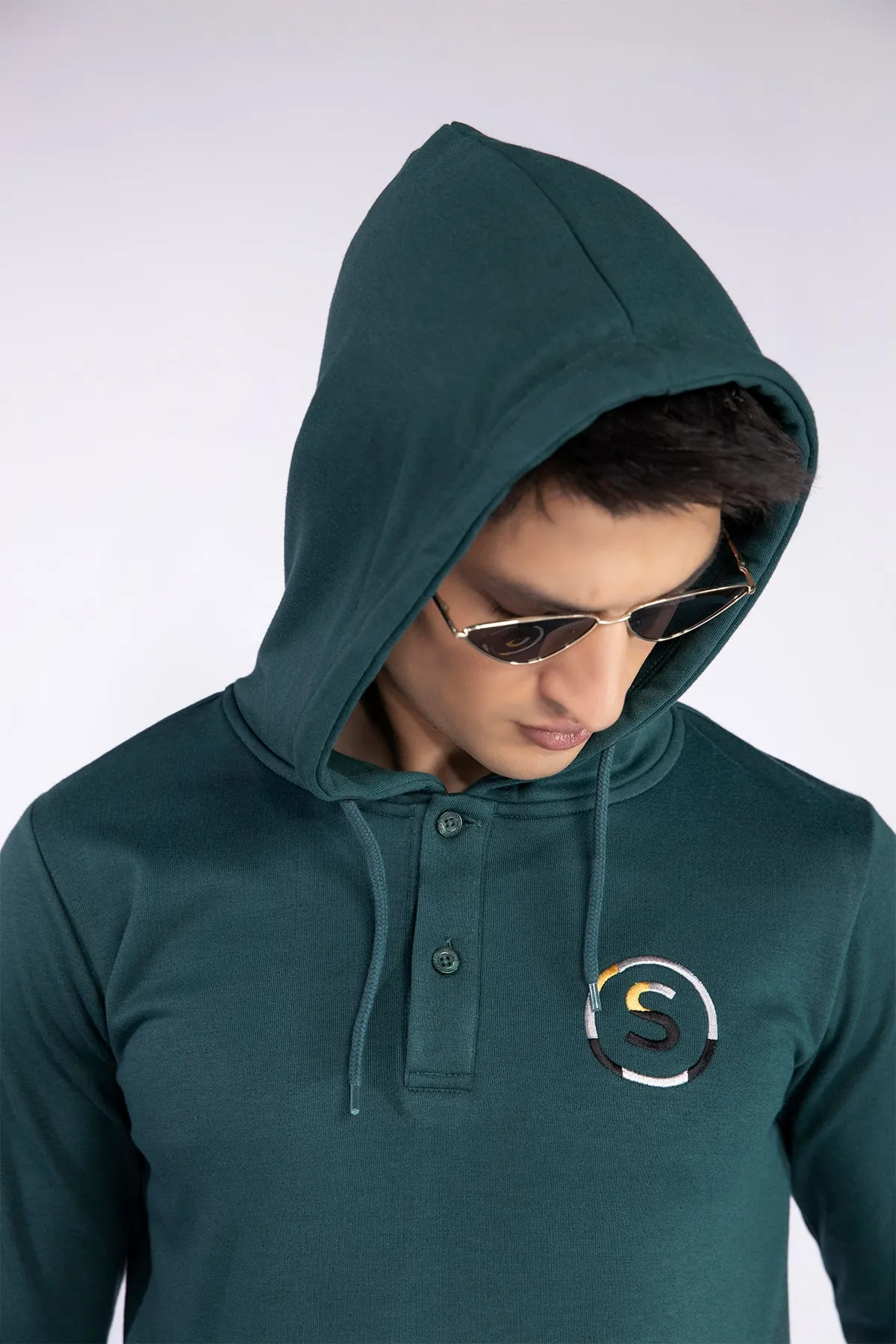 Teal Camo Embroidered Hoodie - W21 - MH0021R