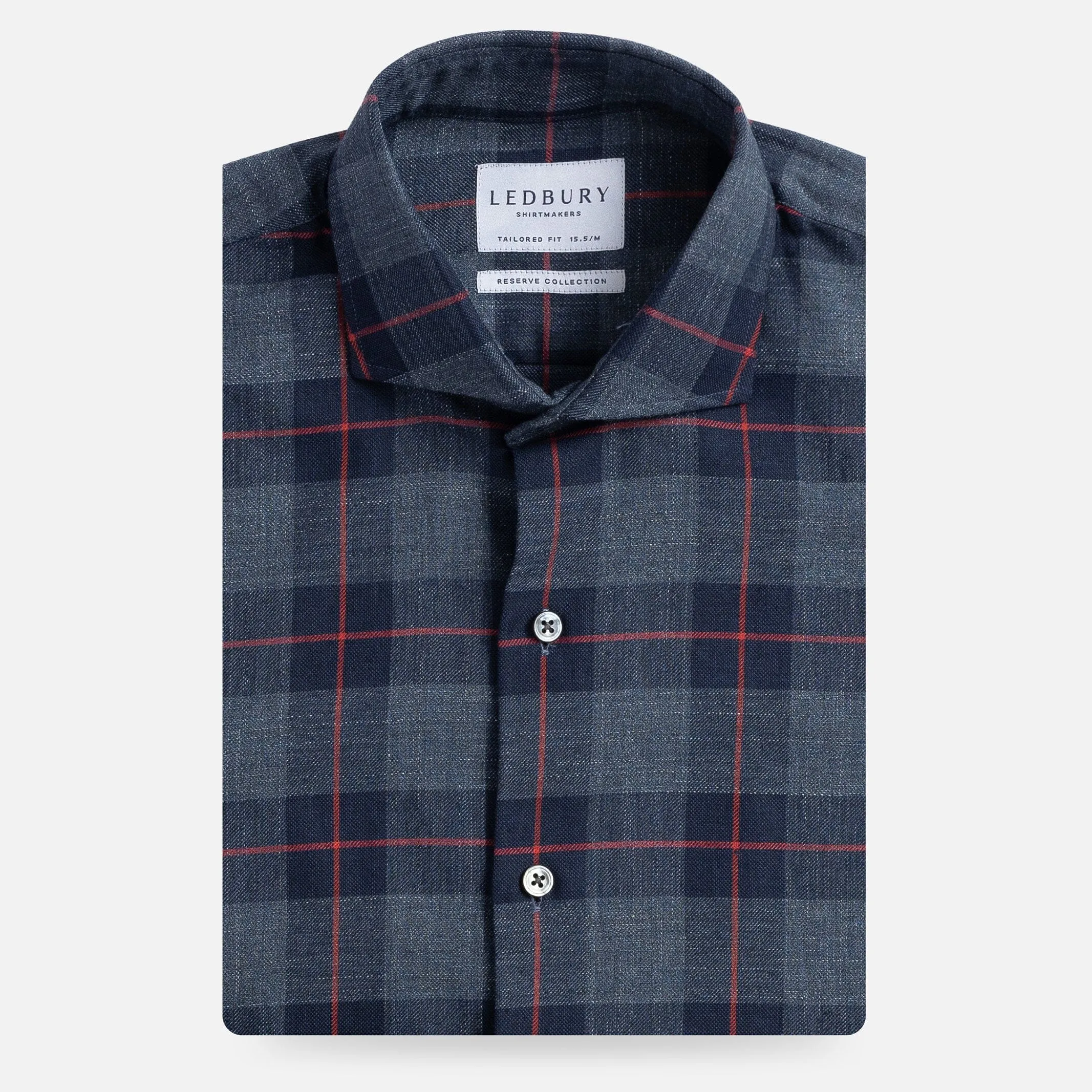 The Navy Klein Check Custom Shirt