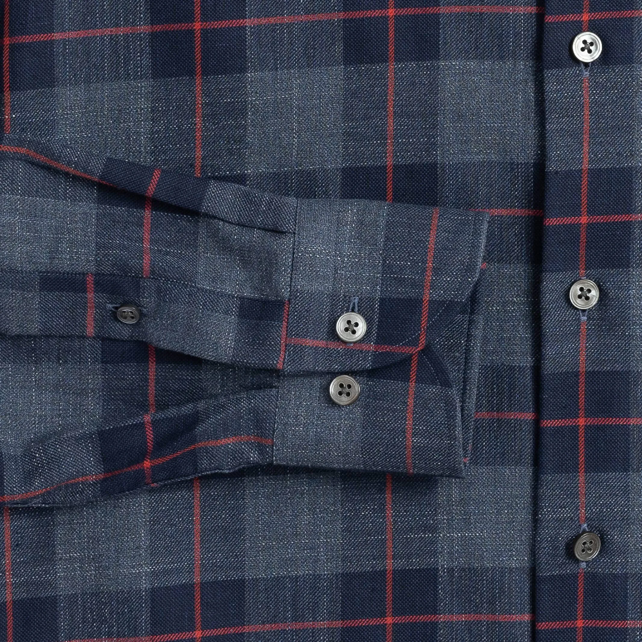 The Navy Klein Check Custom Shirt