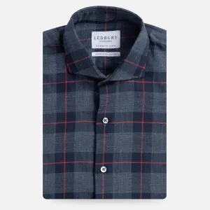 The Navy Klein Check Custom Shirt