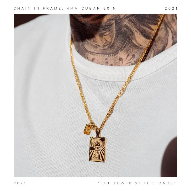 “The Tower” Tarot Medallion