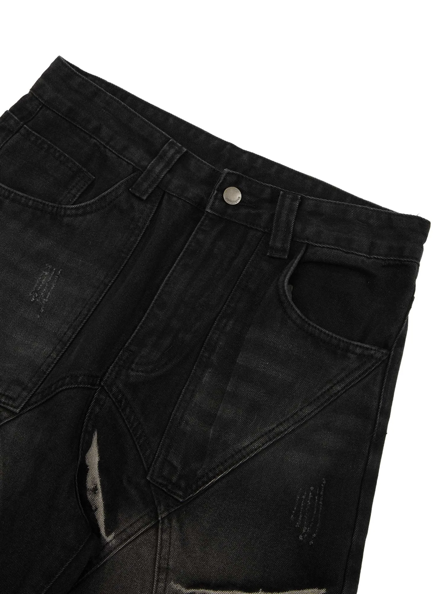 Thesupermade Deconstructed Design Wash Jeans