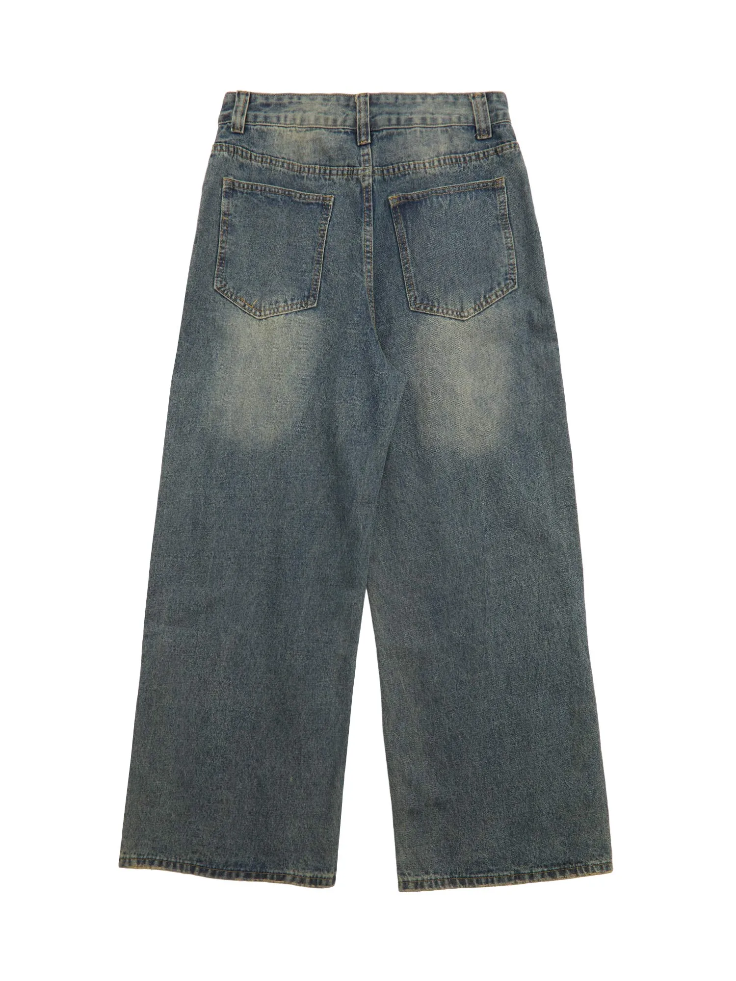 Thesupermade Deconstructed Design Wash Jeans
