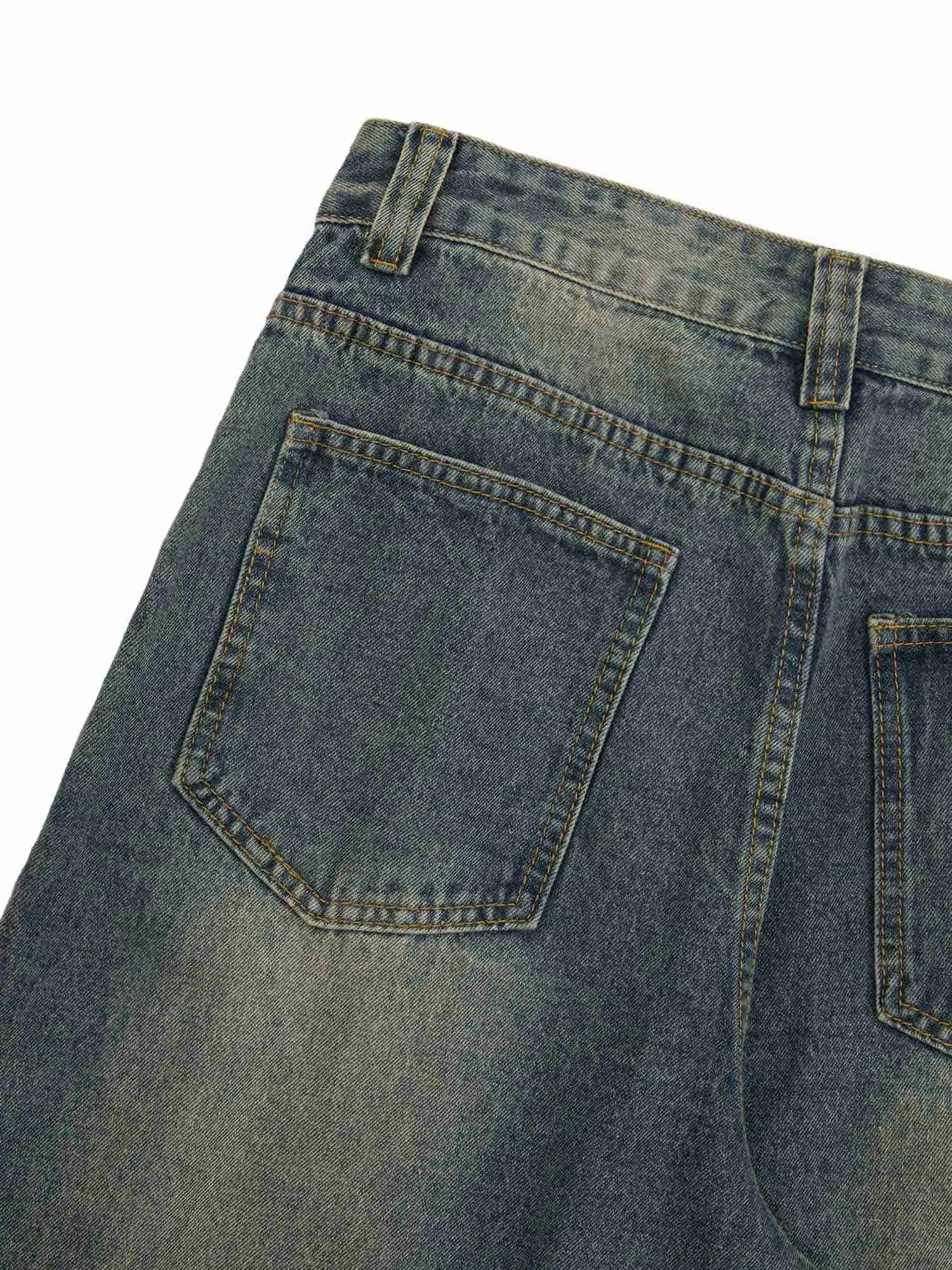 Thesupermade Deconstructed Design Wash Jeans