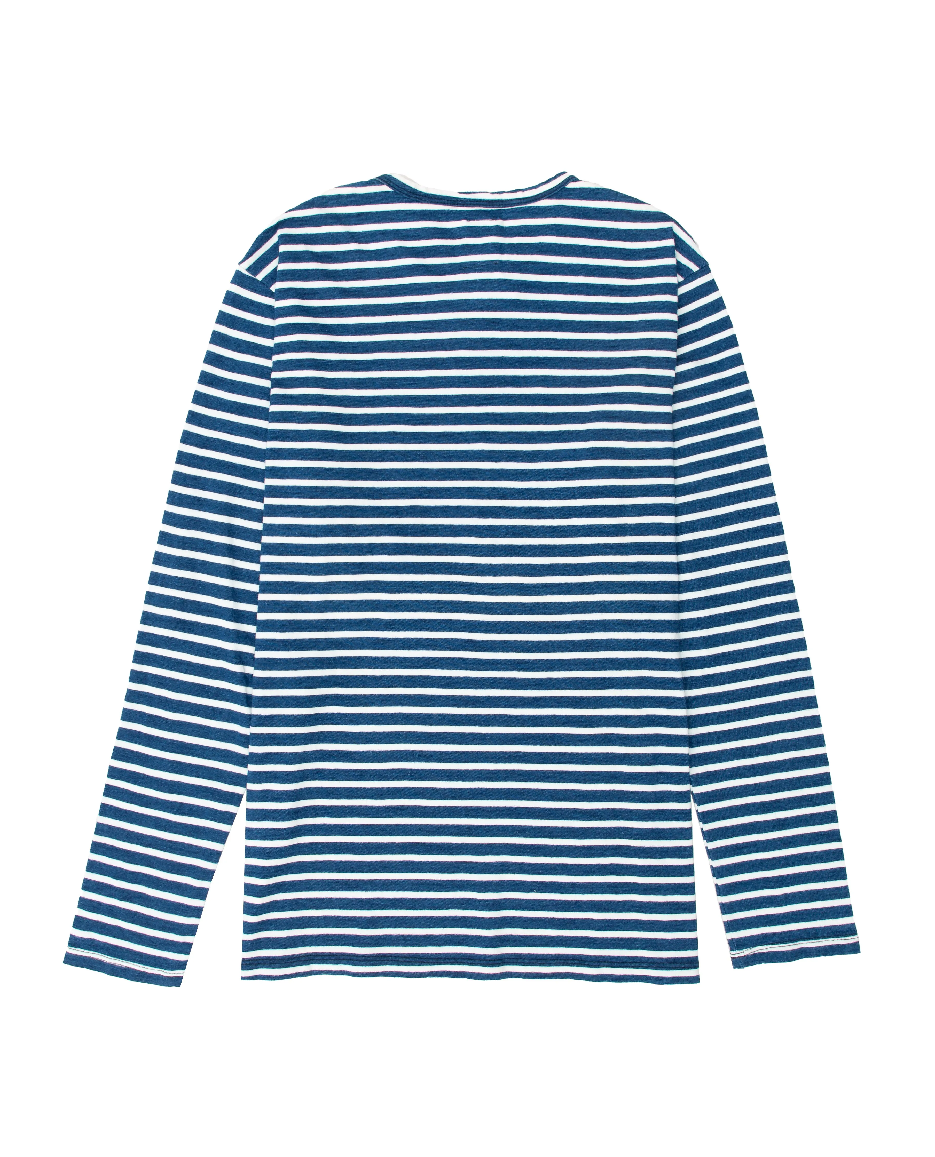 Thick Stripe Indigo Crewneck