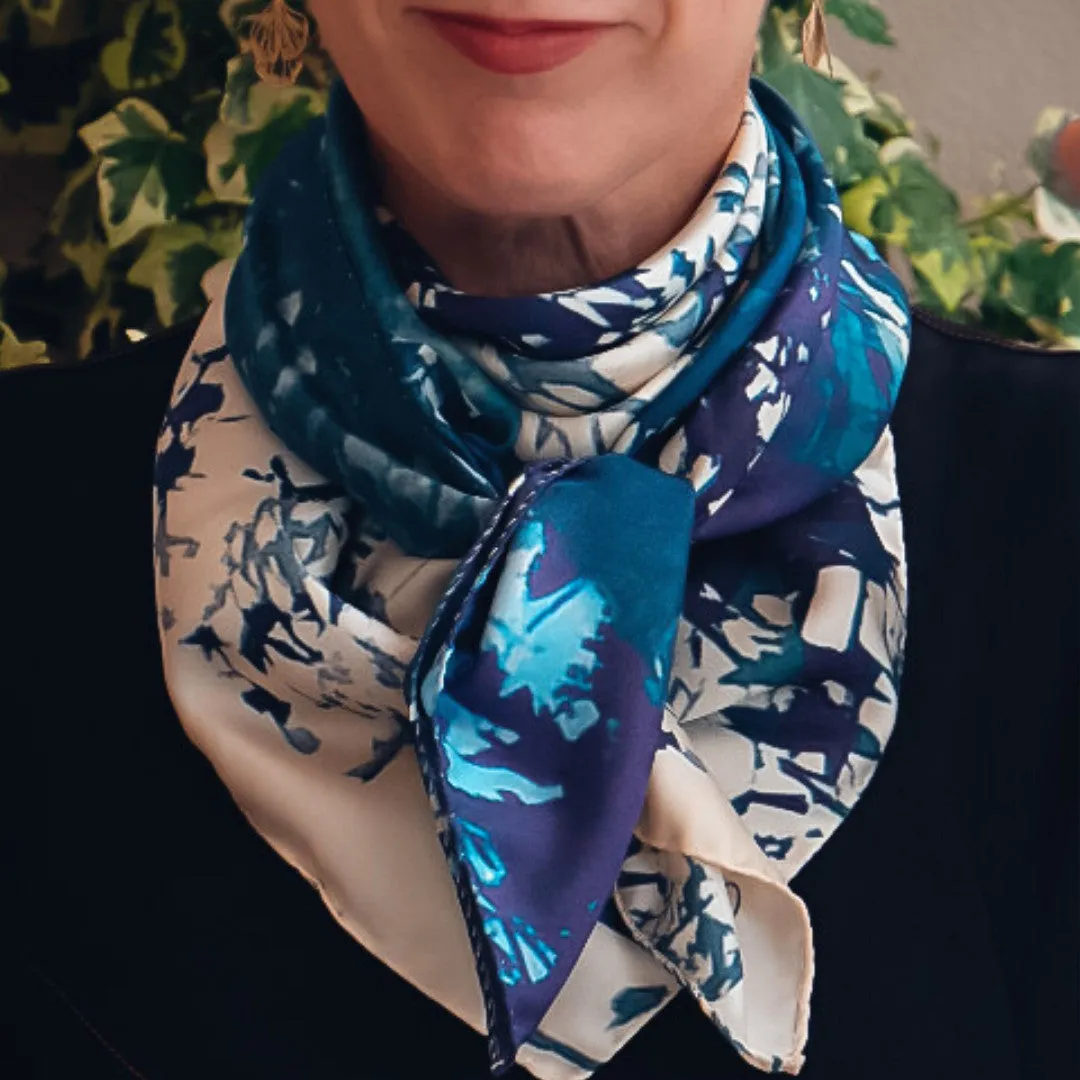 Treescape Large Square Silk Scarf