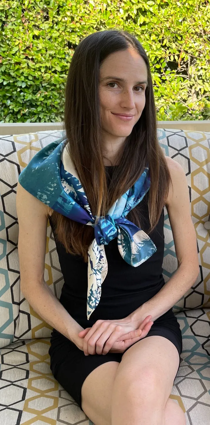 Treescape Large Square Silk Scarf