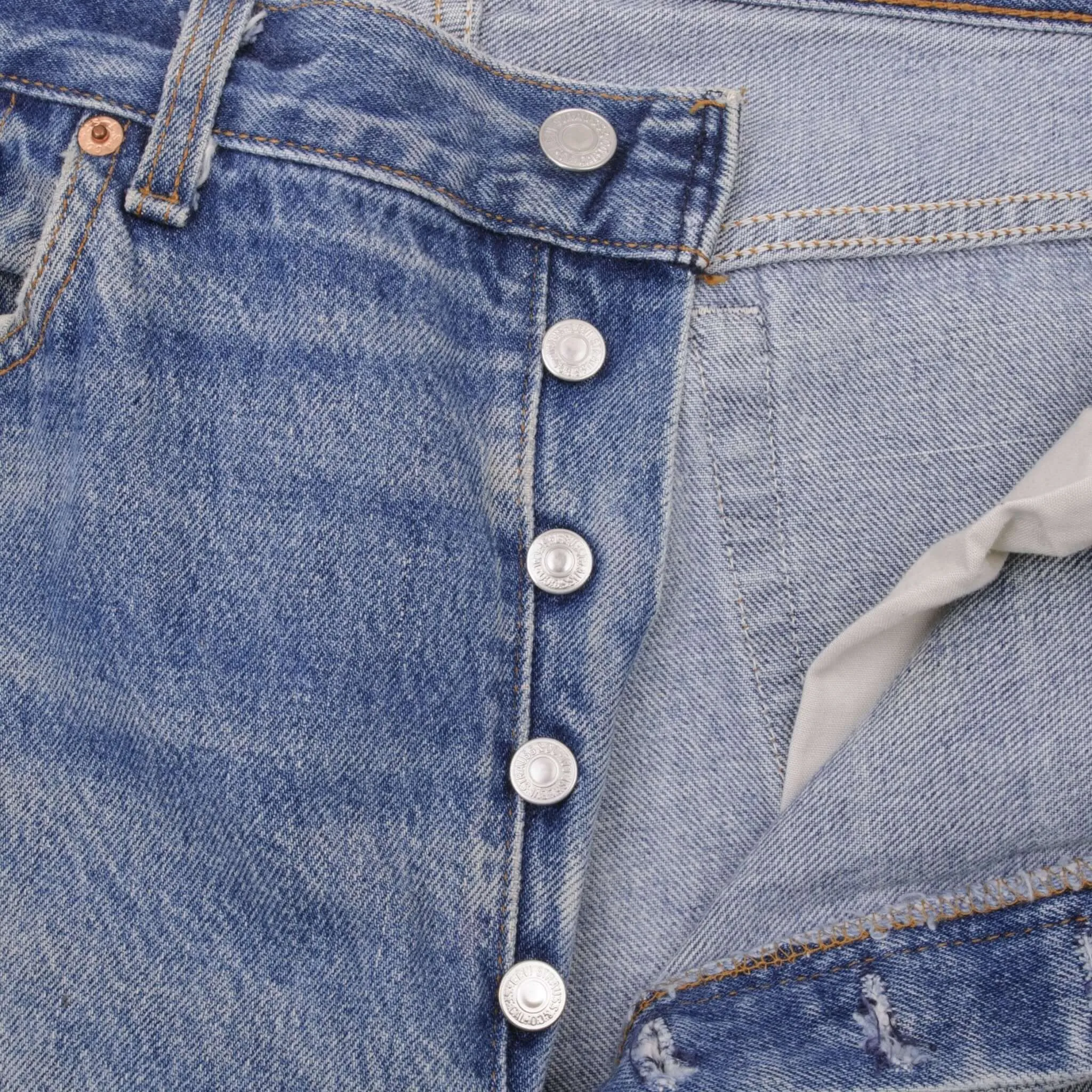 VINTAGE LEVIS 501 JEANS INDIGO 1980S SIZE W36 L30 MADE IN USA