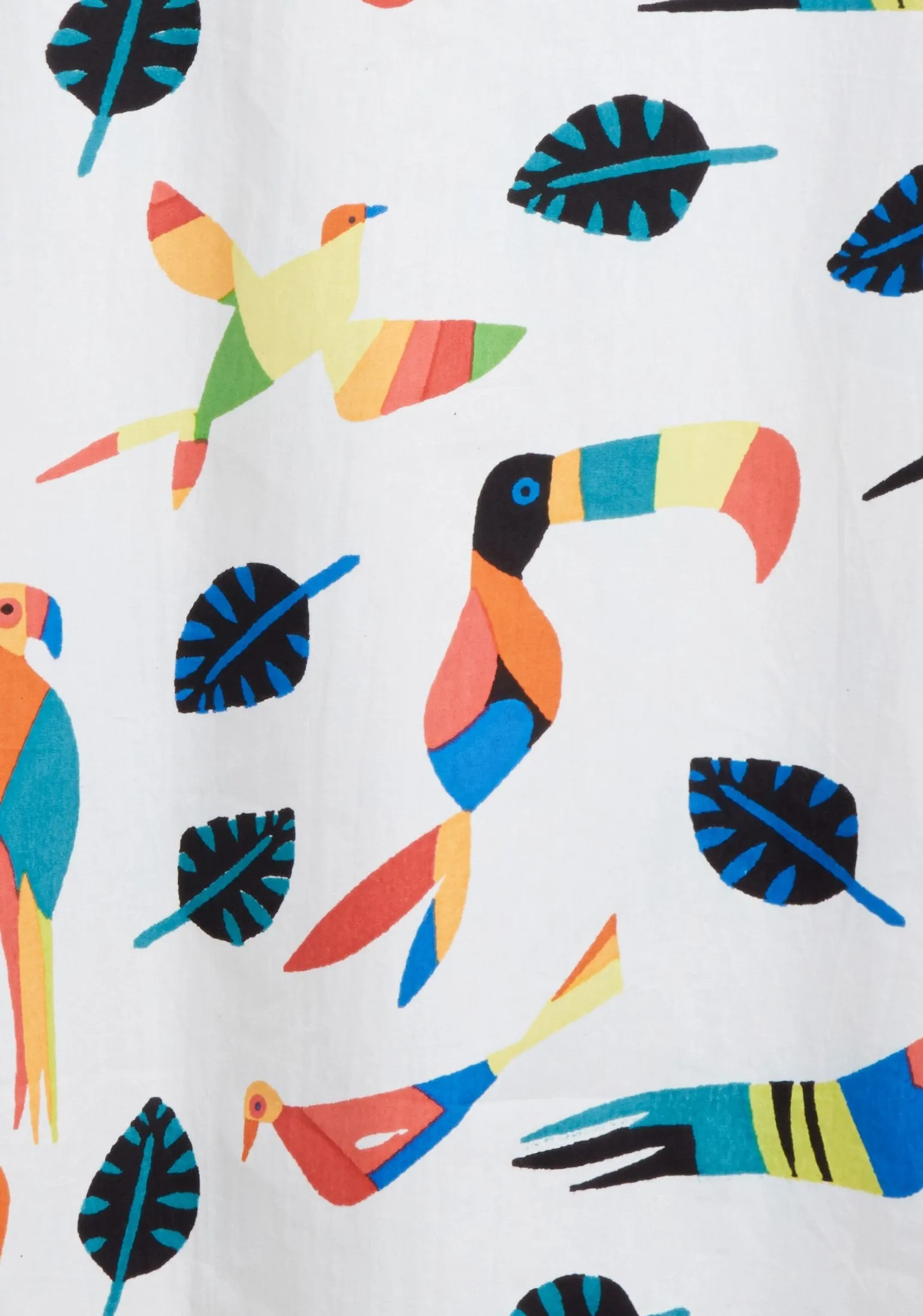 White Fiesta Parrots Tunic