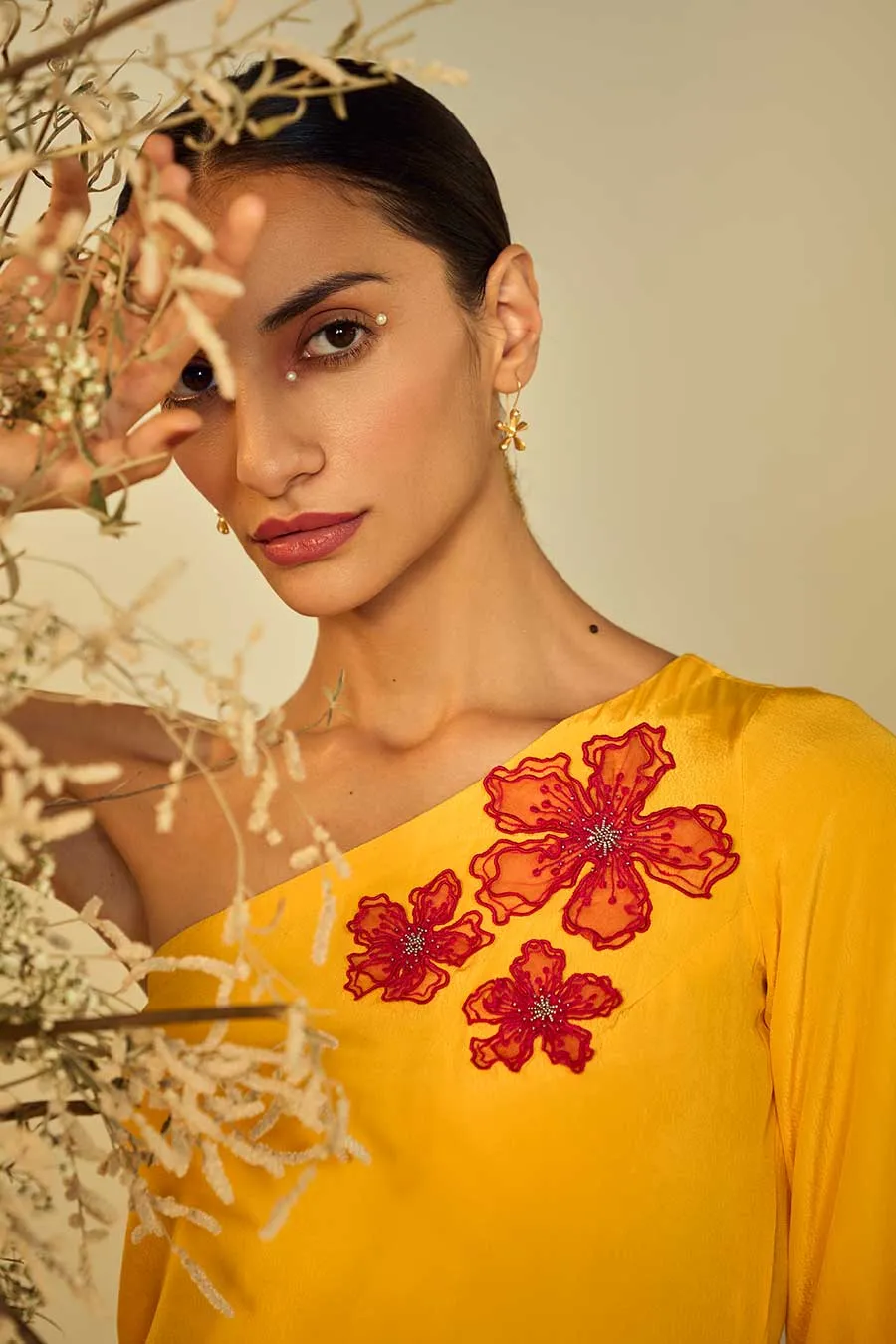 Yellow Daffodil Embellished Co-Ord Set